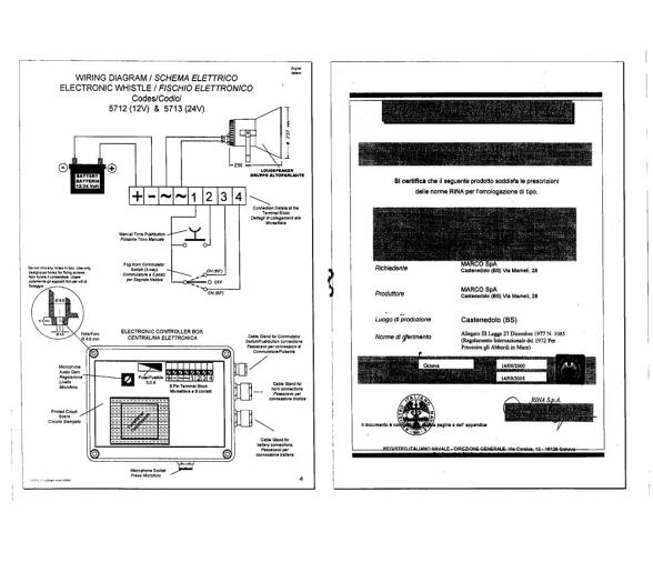 Marco Bocina Electrónica Marco con Amplificador y Sirena Botes 12 a 20m