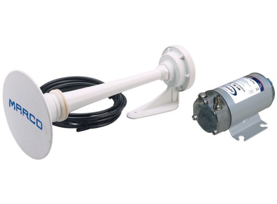 Osculati White Marco Brass Horn with Compressor