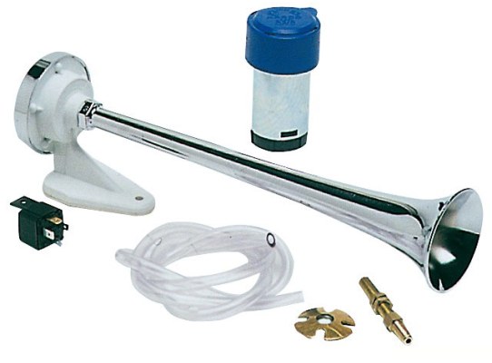 Osculati Chromed Trumpet Horn with Compressor