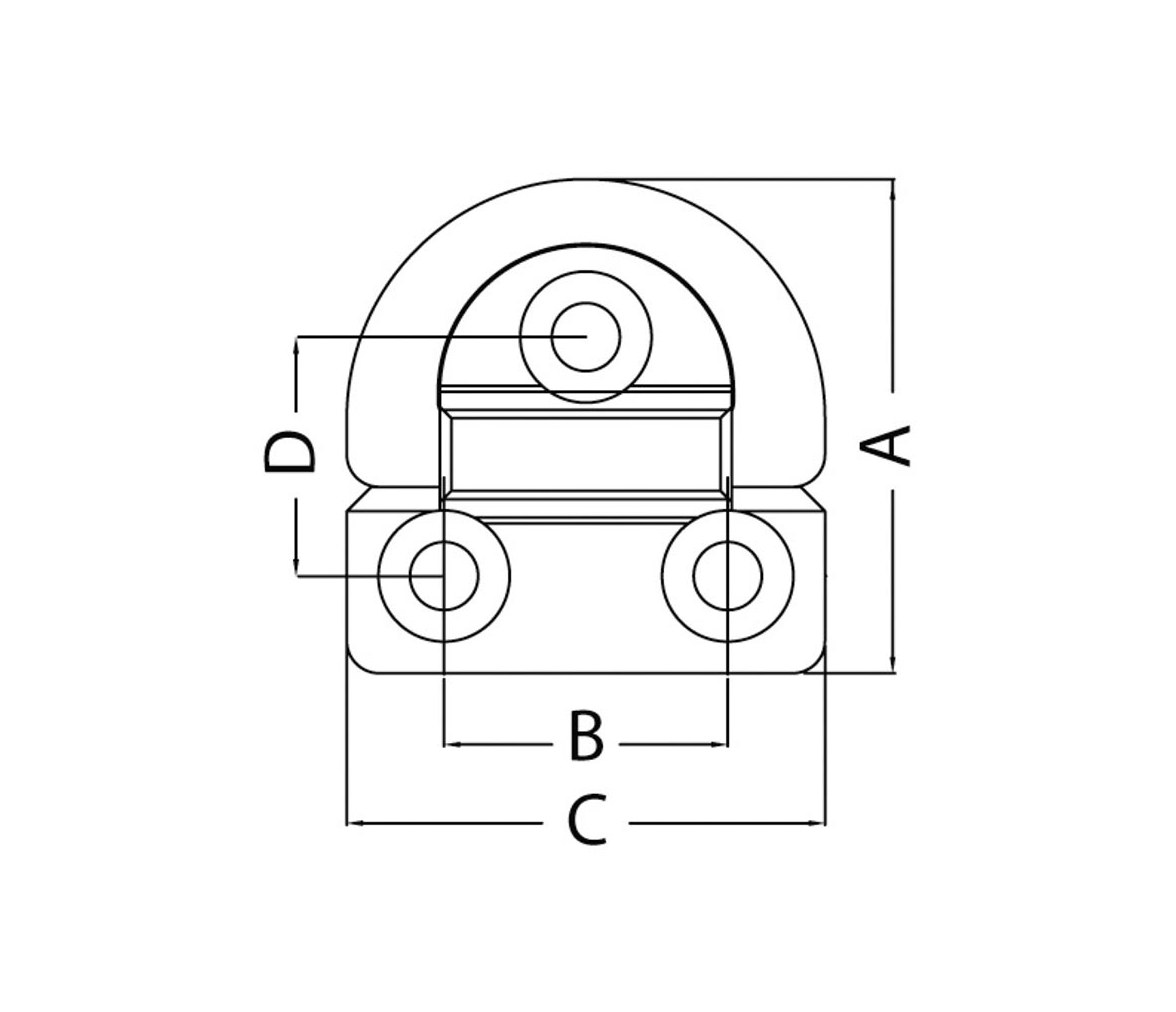 Osculati Pad Eye Folding