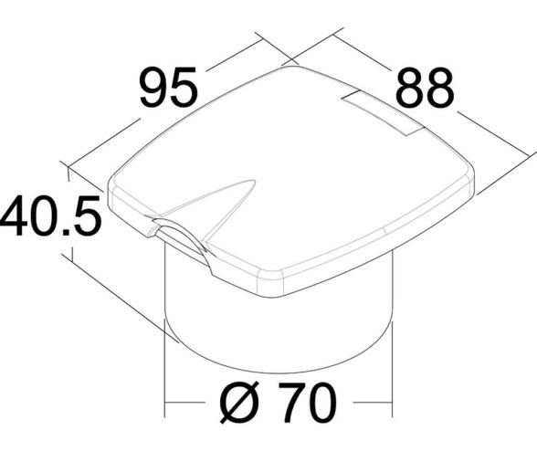 Osculati Caja de Ducha Edge con Ducha Boris Acero Inox