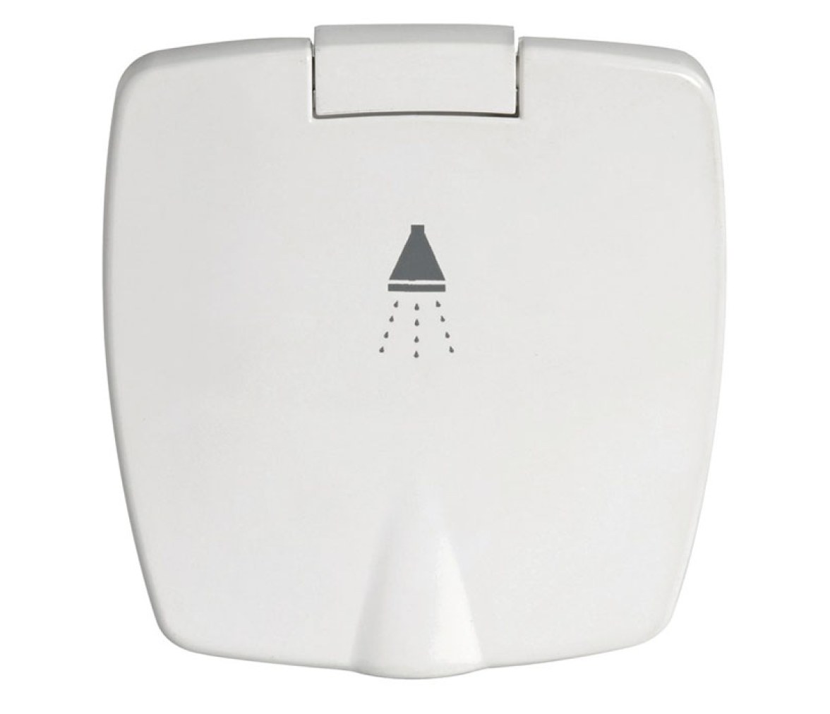 Osculati Caja Ducha Edge Blanca con Pomo Ducha Tiger