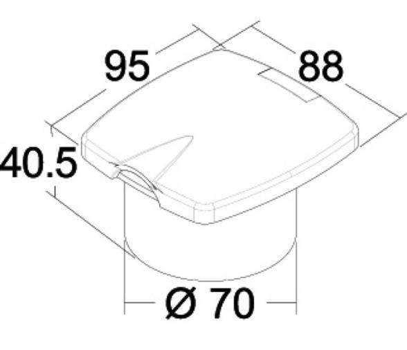 Osculati Caja Ducha Edge Inox con Pomo Ducha Tiger