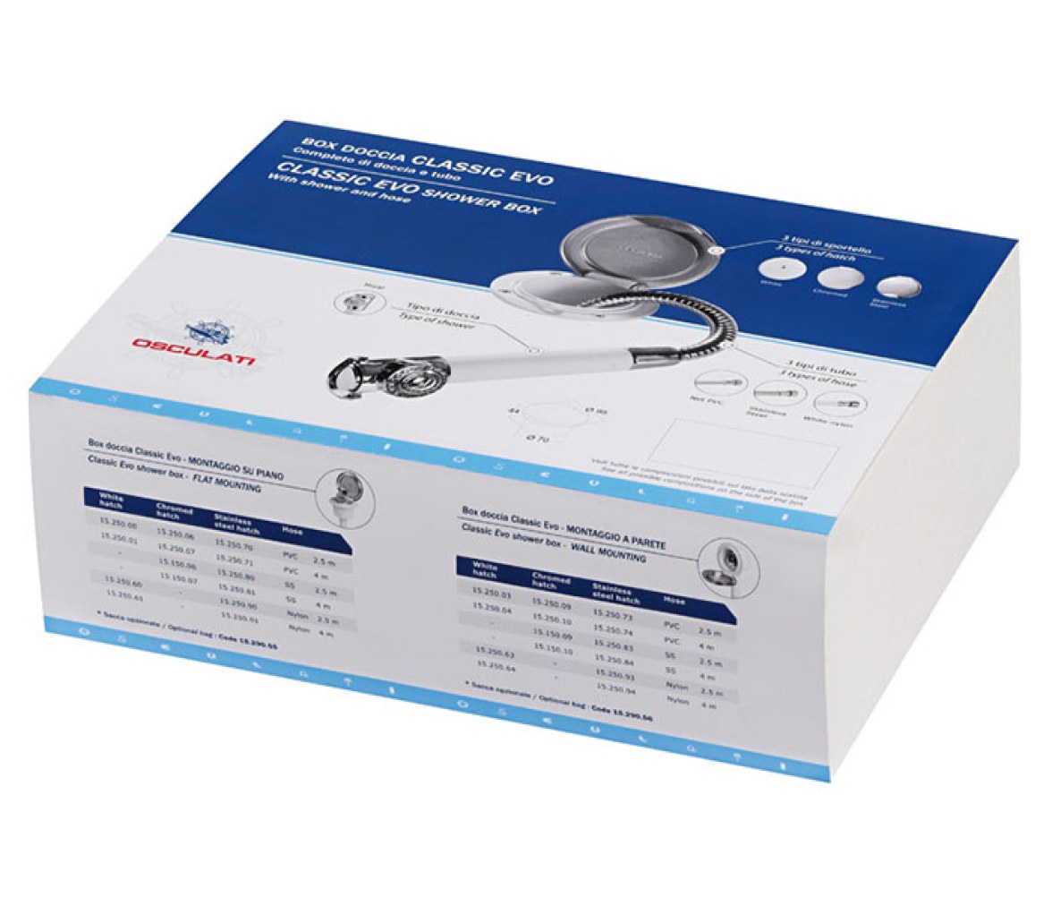 Osculati Caja Ducha Evo Blanca con Pomo Ducha Tiger