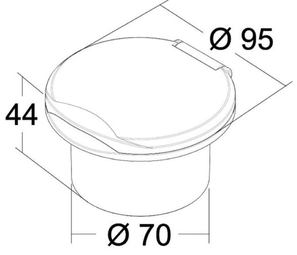 Osculati Caja Ducha Evo Inox con Pomo Ducha Tiger