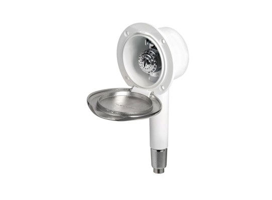 Osculati Caja Ducha Pared Classic EVO con boton Mizar Acero Inox