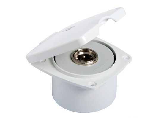 Osculati Conector manguera New Edge Blanco y Cromado para lavado de cubierta