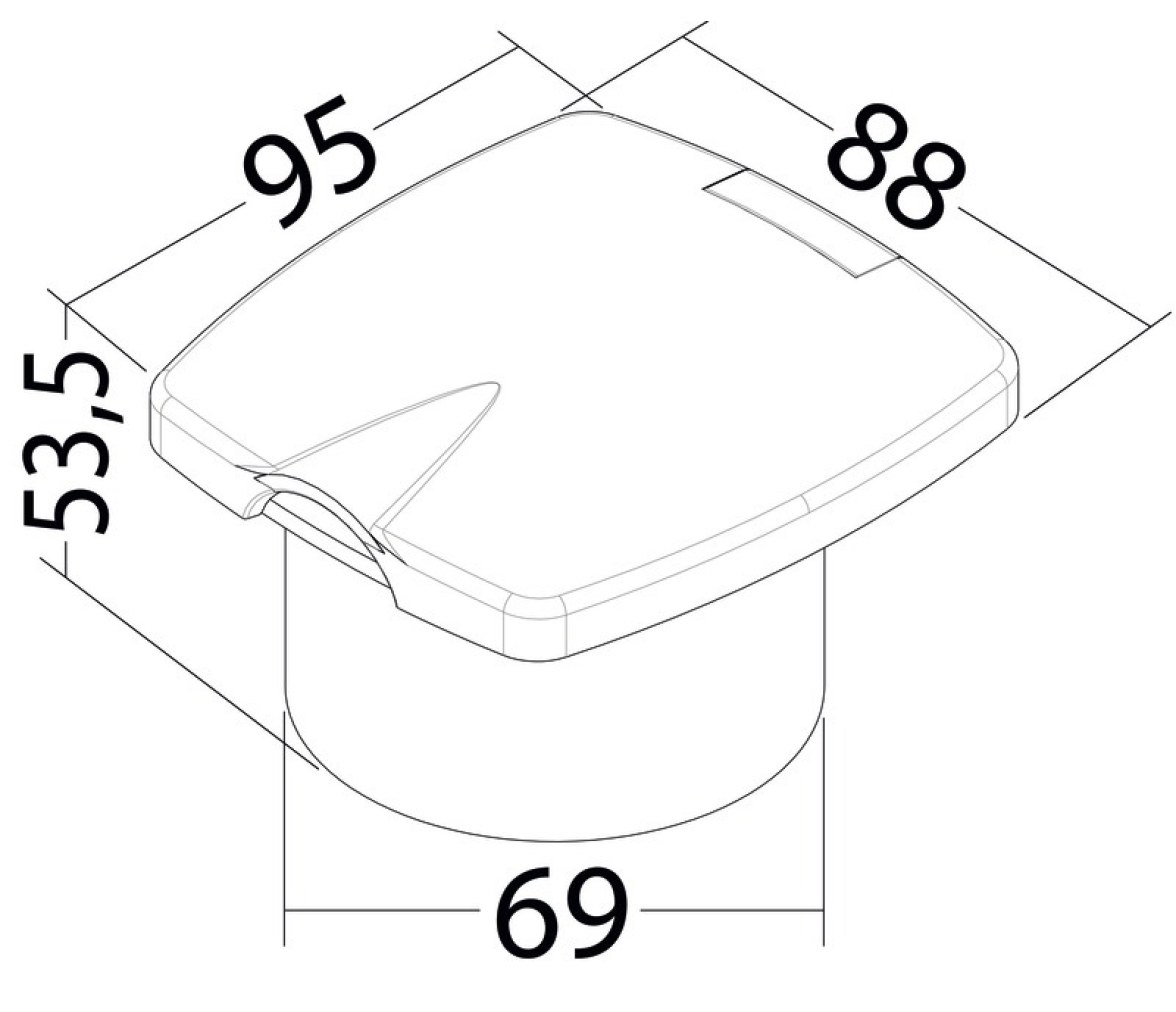 Osculati Conector manguera New Edge Blanco y Cromado para lavado de cubierta
