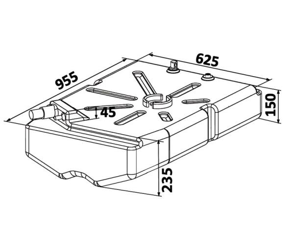 Osculati Deposito Combustible Polietileno 99L