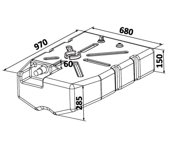 Osculati Deposito Combustible Polietileno 116L
