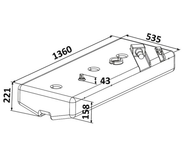 Osculati Deposito Combustible Polietileno 116L
