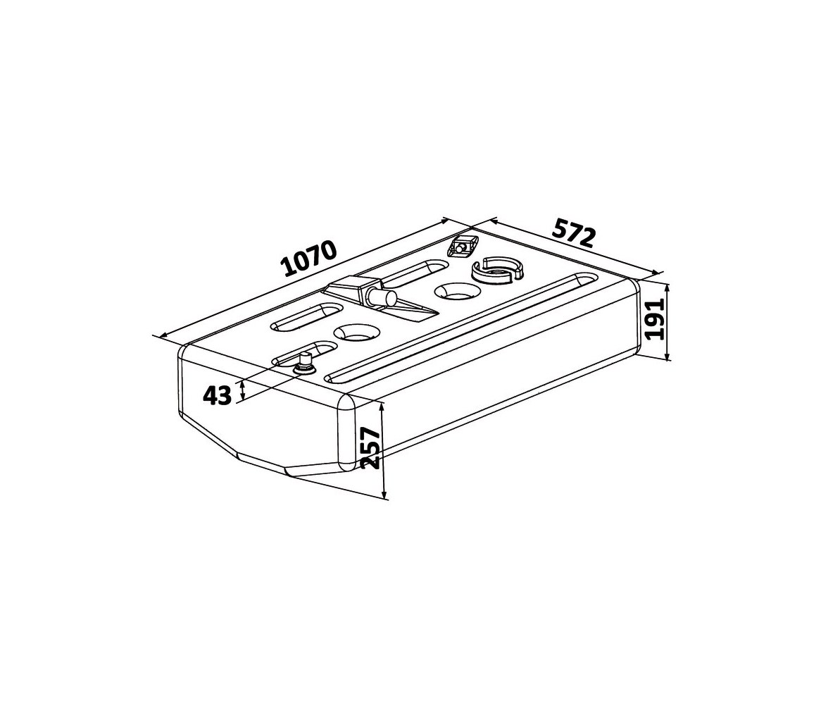 Osculati Crosslinked Polyethylene Fuel Tank 120L