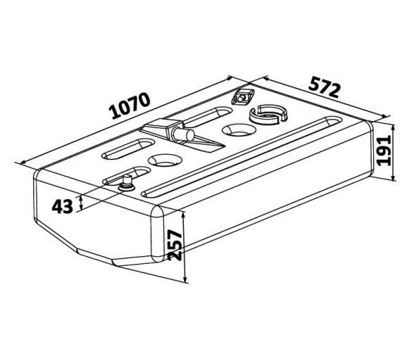 Osculati Deposito Combustible Polietileno 120L
