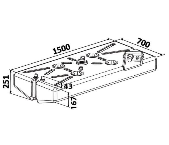 Osculati Deposito Combustible Polietileno 180L