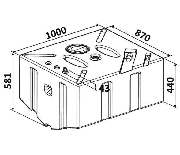 Osculati Deposito Combustible Polietileno 353L