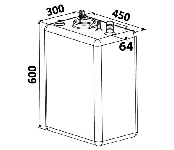 Osculati Deposito Combustible Polietileno 69L