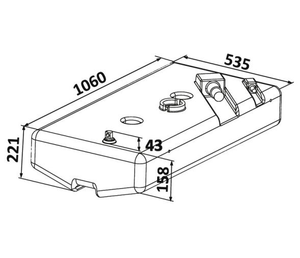 Osculati Deposito Combustible Polietileno 90L