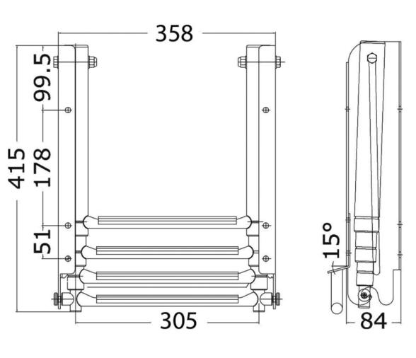 Osculati Escalera Grande Bajo la Plataforma Deslizante