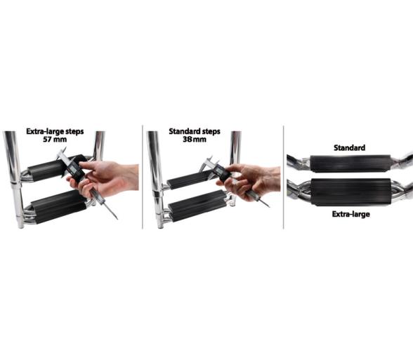 Osculati Escalera Telescópica Grande para Plataforma