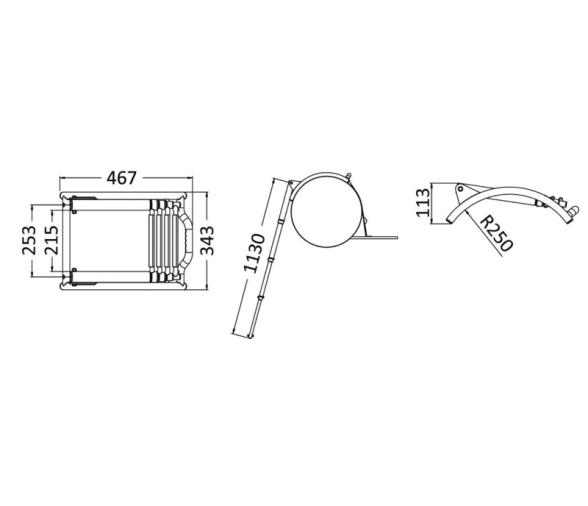 Osculati Escalera Telescópica para Neumáticas