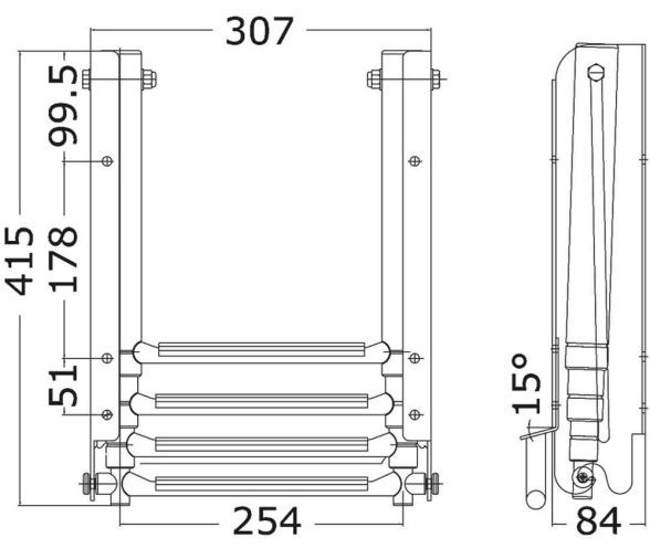 Osculati Escalera Corredera 4 Peldaños