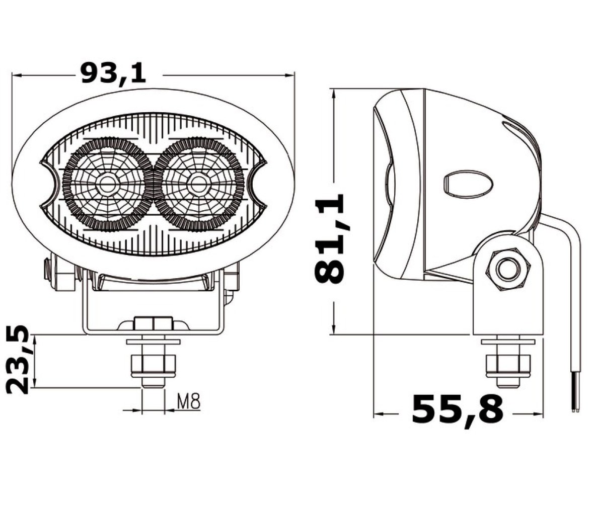 Osculati Foco HD LED 2x3W Ajustable