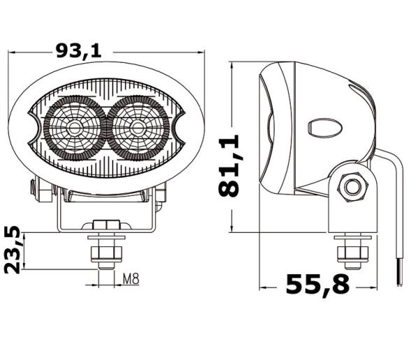 Osculati Foco HD LED 2x3W Ajustable
