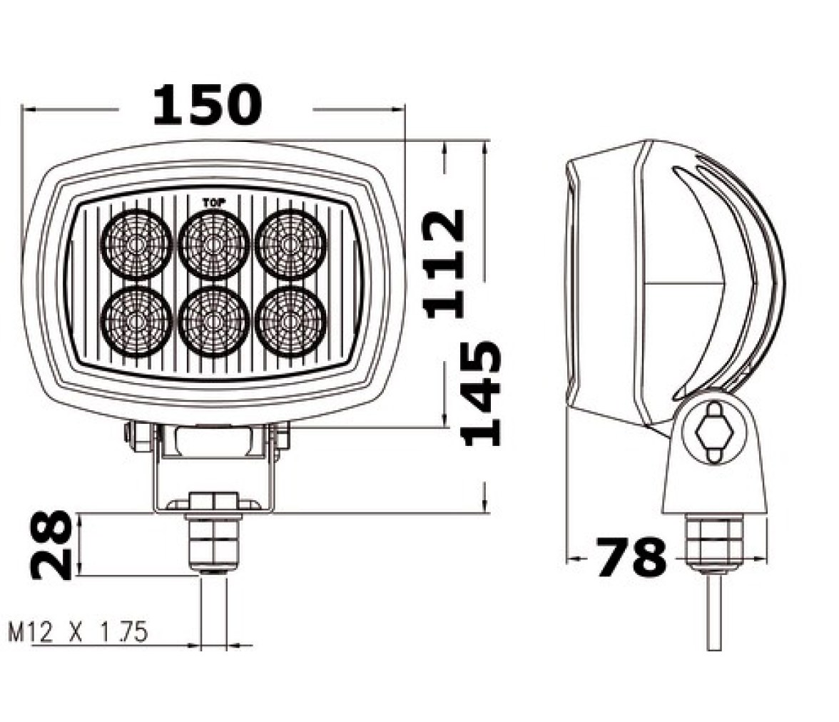 Osculati Foco HD LED Haz Alto 6x3W Ajustable