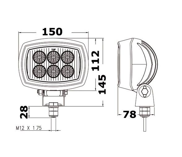 Osculati Foco HD LED Haz Alto 6x3W Ajustable