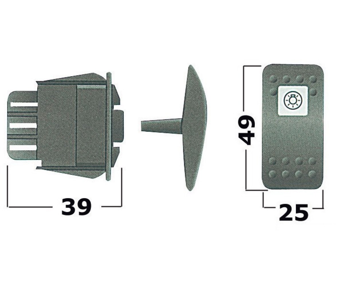 CarlingSwitch Interruptor 8 Terminales Bipolar