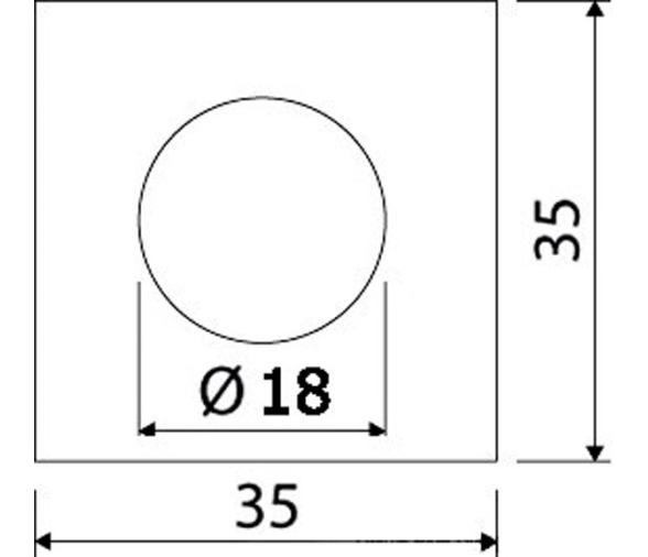 Osculati Luz Delantera LED de Cortesia Empotrada Cuadrada