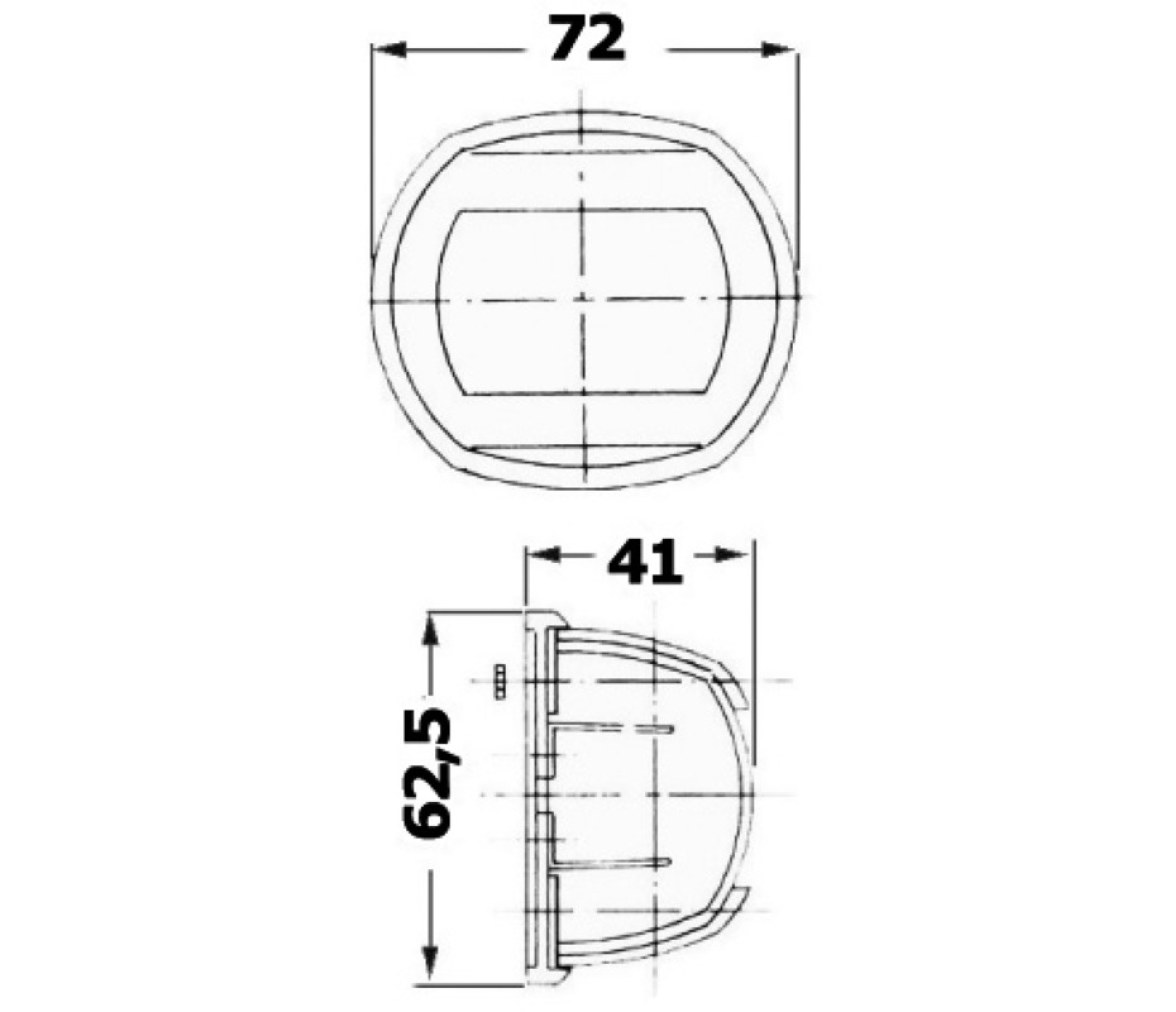 Osculati Luz de Alcance Compact 12 Carcasa Inox 225º