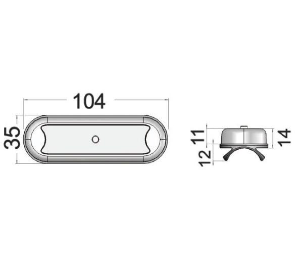 Osculati Luz de Techo Compacta LED BIMINI