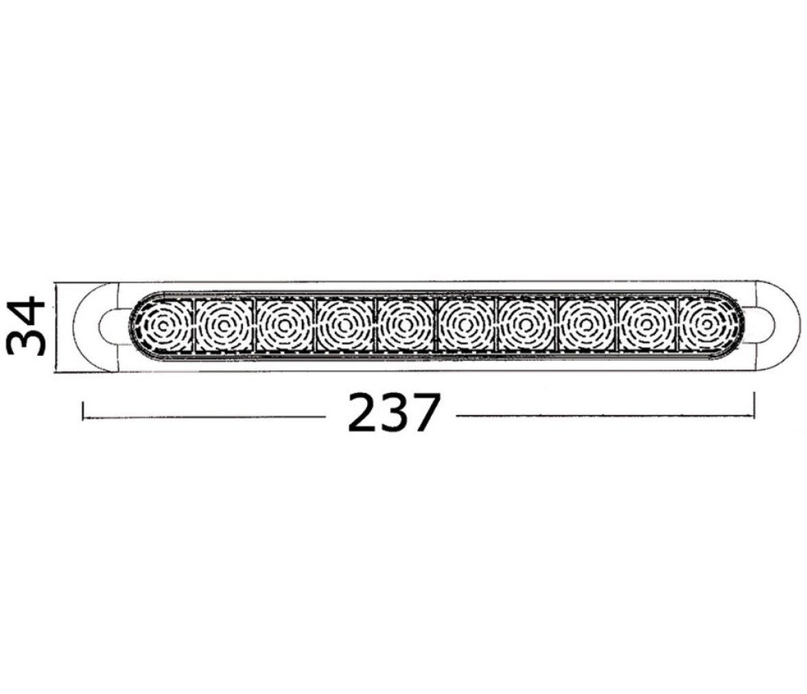 Osculati Luz LED de Cortesía con Base Plana