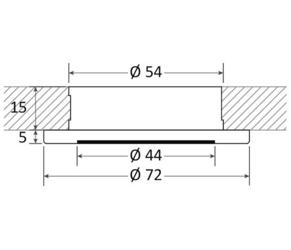 Luz de Techo LED Polis de Empotrado Reducido con Interruptor