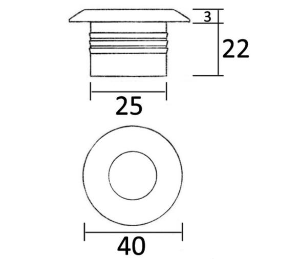 Osculati Micro Luz LED de Techo