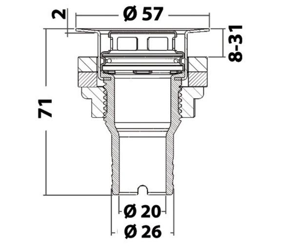 Osculati Pasacascos con Cabeza de Acero Inox
