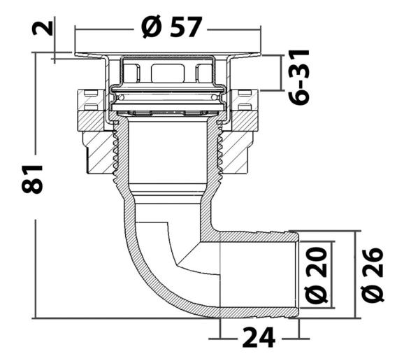 Osculati Pasacascos con Cabeza de Acero Inox