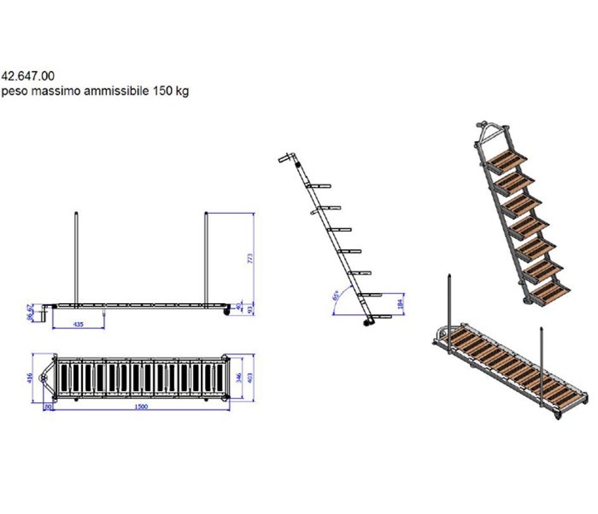 Pasarela/Escalera de Acero Inoxidable