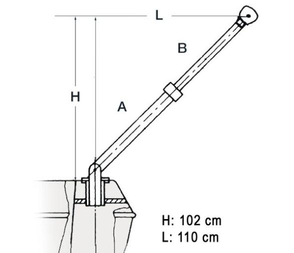 Pareja de Pescantes Telescopicos