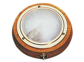 Osculati Light Fixture Polished Brass and Teak