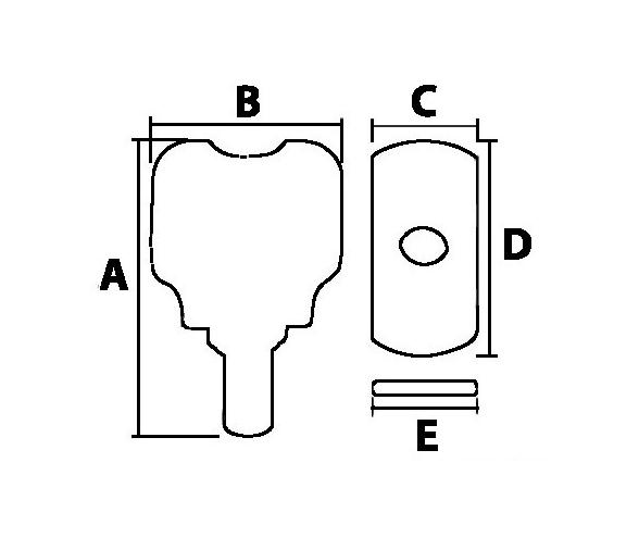 Osculati Repuesto de Manilla Blanca de Registros