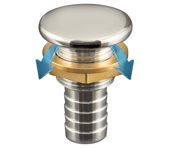 Osculati Respiradero de Combustible de Bronce Cromado