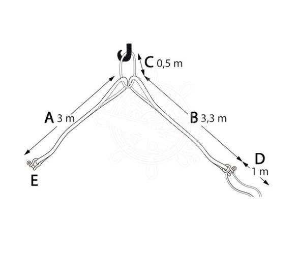 Osculati Sistema de Elevación de 4 Brazos para Barcos y Botes
