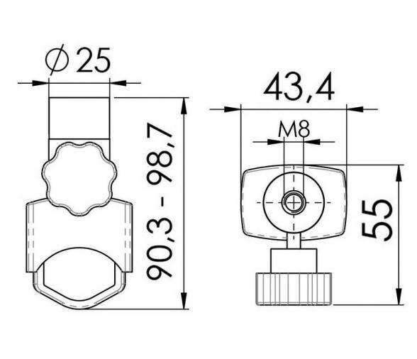 Osculati Soporte Fijo Luz LED