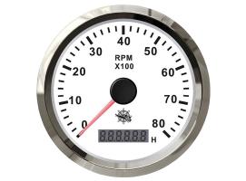 Osculati Tacometro Dial Blanco con Cuentahoras
