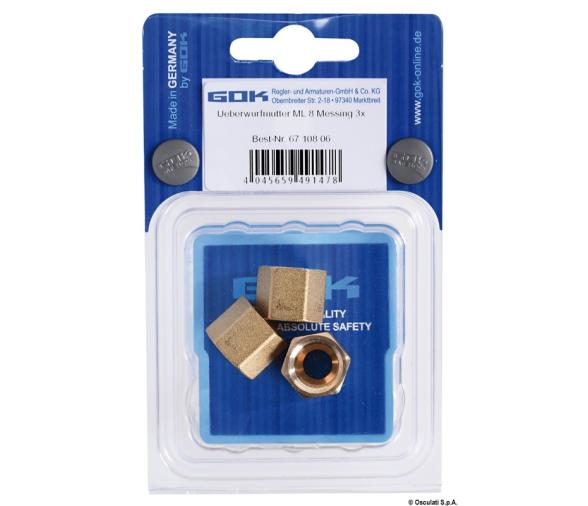 GOK Tuercas de Latón para Tubo de Cobre
