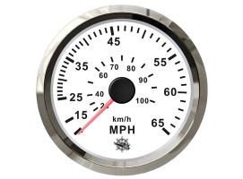 Osculati White Dial Speedometer with Pilot Tube