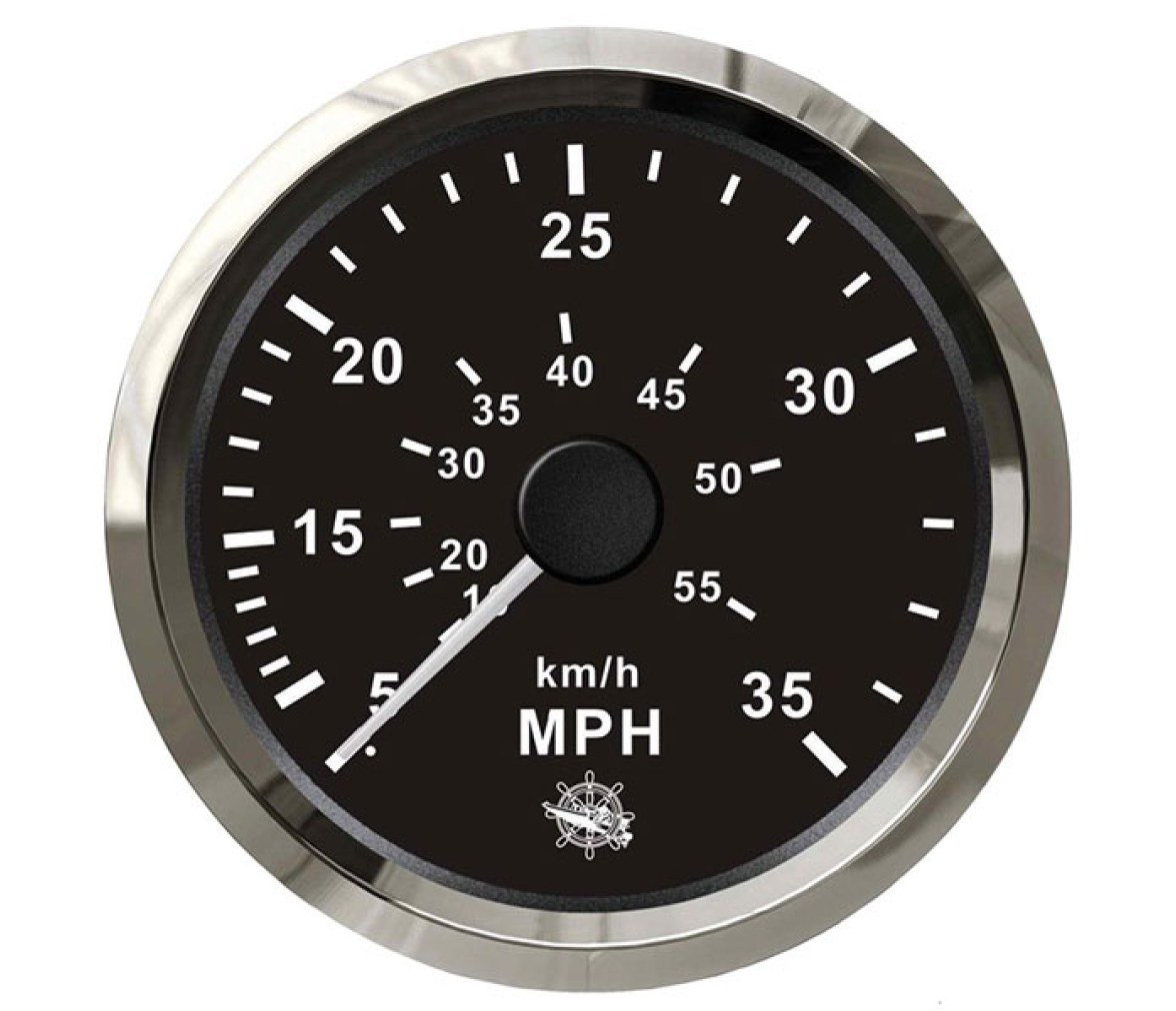 Osculati Velocimetro Dial Negro Bisel Metalico