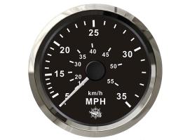 Osculati Velocimetro Dial Negro Bisel Metalico